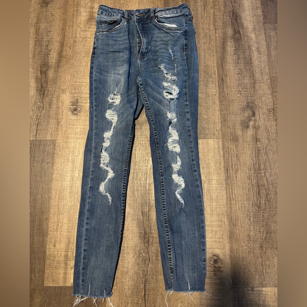 Urban Planet Distressed Denim Skinny Jeans